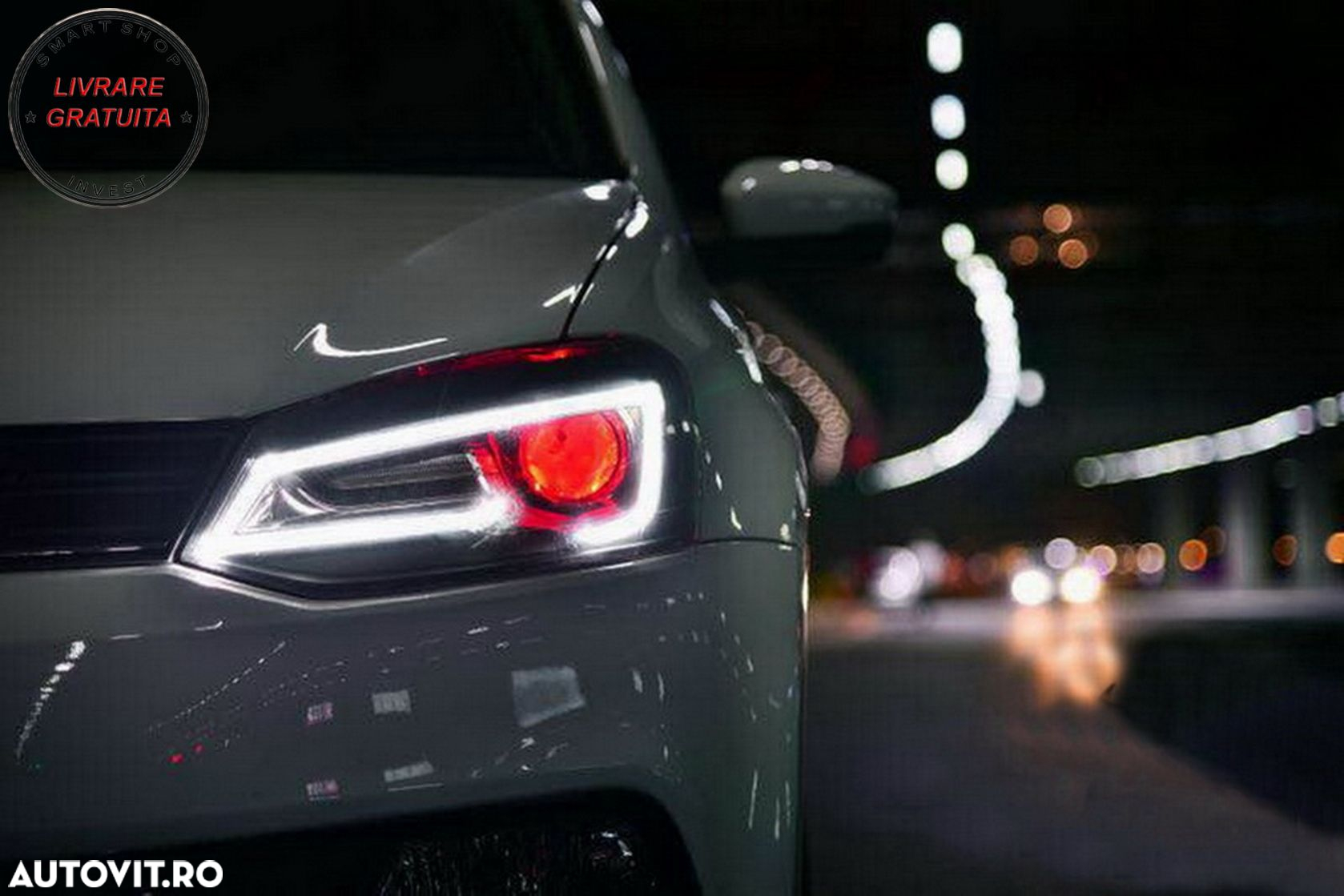 Faruri LED XENON HID VW Polo 6R / 6C / 61 (2011-2017) Devil Eye Look- livrare gratuita - 14
