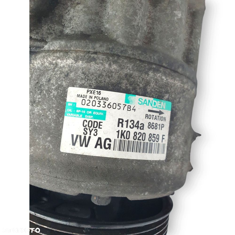 SPRĘŻARKA KLIMATYZACJI VW Golf V Passat B6 2.0 TDI 1K0820859F - 5