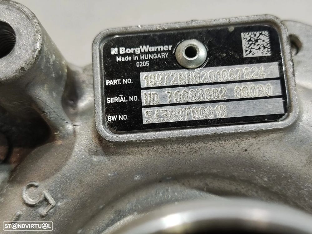 Turbo Renault BorgWarner Motor 1.6 DCI R9ME409 Renault 8201067824 BorgWarner 54389700018 - 8