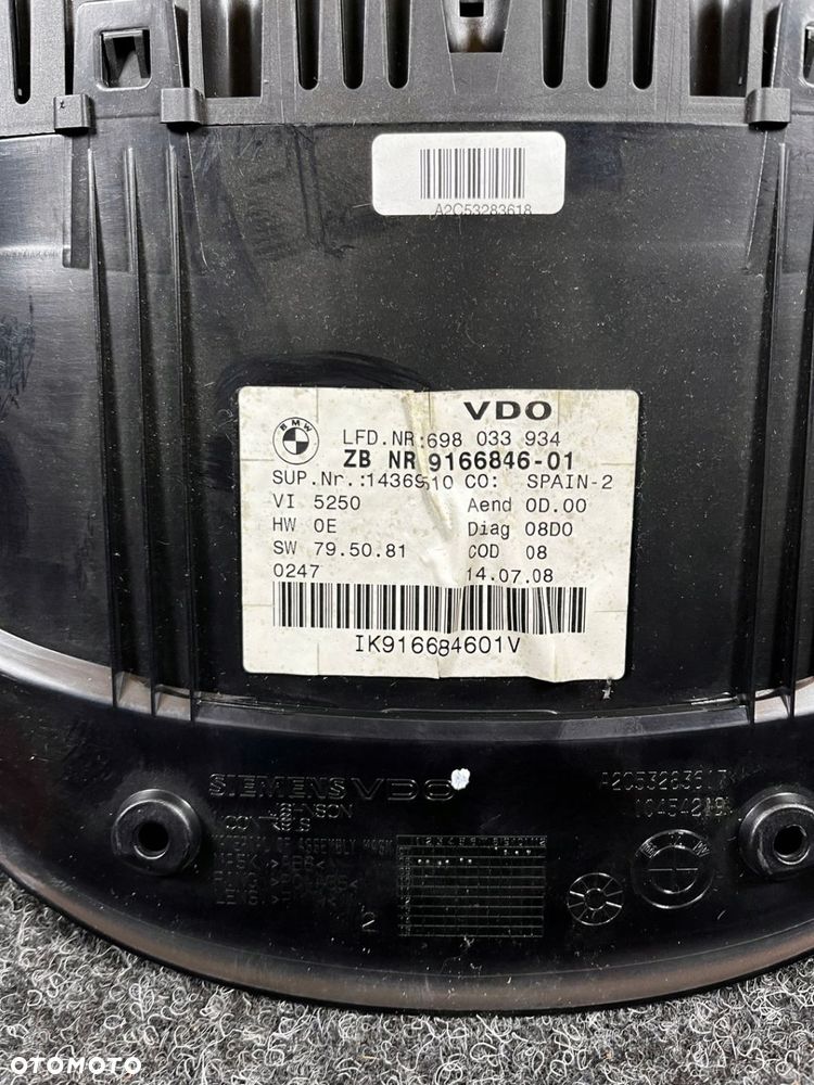 bmw seria 3 e90 licznik zegary prędkościomierz 9166846 - 6