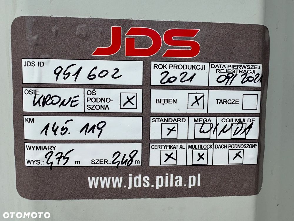 Krone SD Firanka ,Winda DHOLLANDIA, Dach podnoszony wysokość 2,85m - 35
