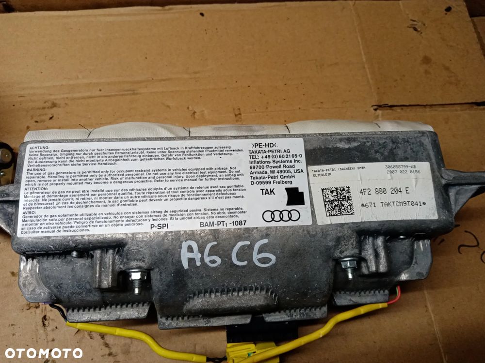 Poduszka konsoli kierowcy poduszki pasy sensor napinacze AIRBAG zestaw naprawczy Audi A6 C6 - 6