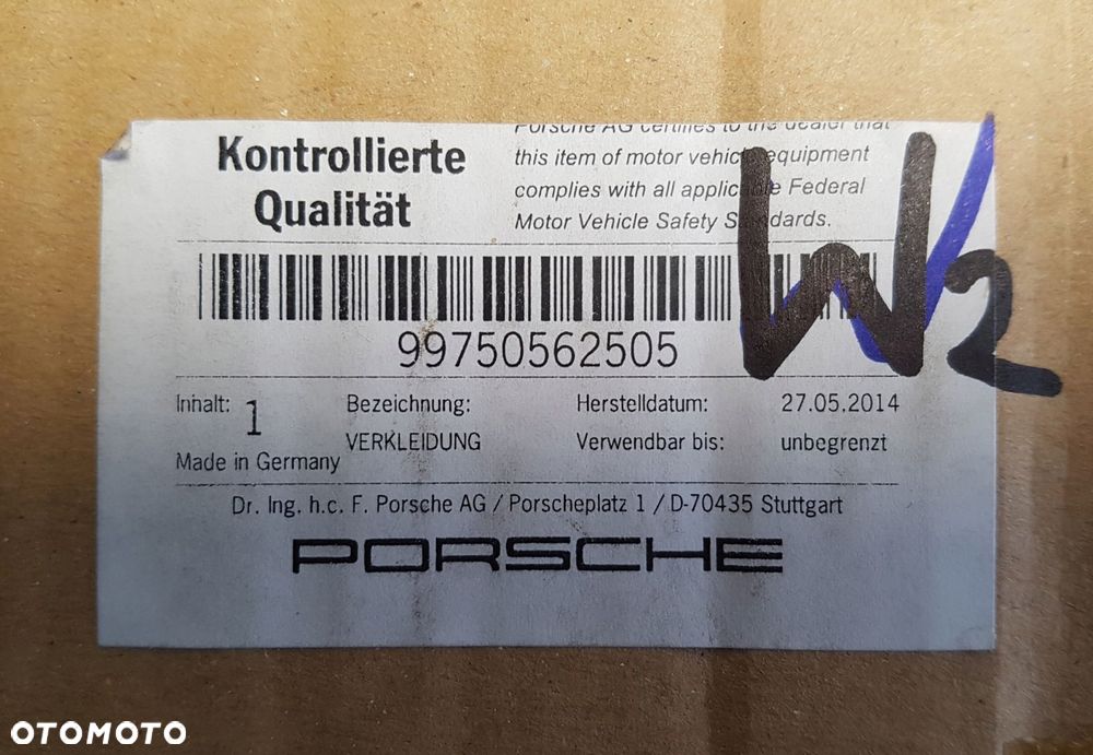 porsche 911 lewa zaślepka zderzaka zderzak tył usa 99750562505 99750562504 - 4
