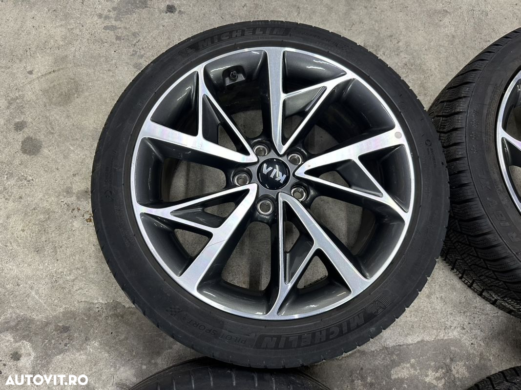 Set jante aliaj KIA NIRO an 2019 cu cauciucuri 225/45R18 ,2 de iarna si 2 de vara si senzori presiune - 4
