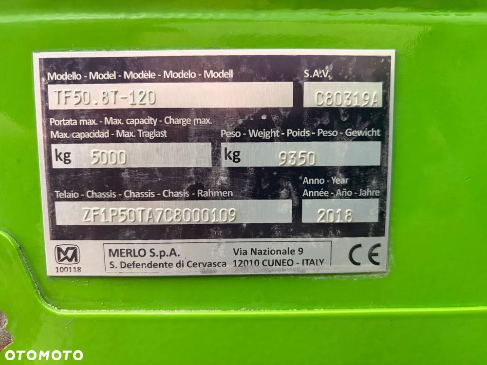 Merlo TF 50.8 T-120 4500MTH ŁYŻKA WIDŁY IMPORT NIEMCY - 15