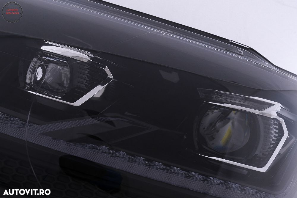 Faruri Full LED VW Transporter Caravelle Multivan T5 Facelift (2010-2015) Negru- livrare gratuita - 4