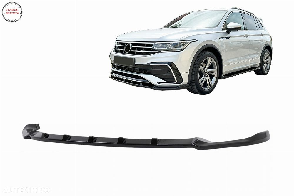 Prelungire Bara Fata VW Tiguan II Mk2 R/R Line Facelift (2020-2024) Negru- livrare gratuita - 1
