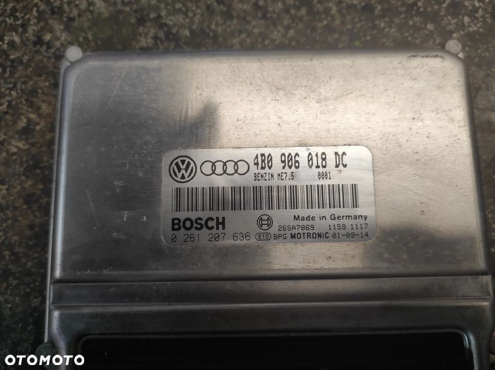 KOMPUTER STEROWNIK SILNIKA VW PASSAT B5 FL 1.8T AWT 4B0906018DC BENZIN ME7.5 0261207636 SPRAWNY GWARANCJA WYSYŁKA !!!! - 2