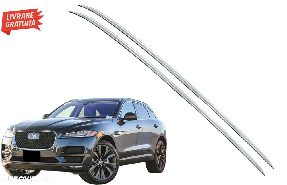Bari Decorative Longitudinale Plafon Jaguar F-PACE (2017-up) Aluminiu- livrare gratuita - 6