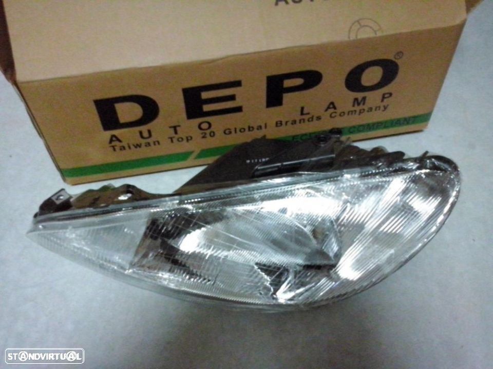 Faróis H4 frente direito e esquerdo Peugeot 206 NOVOS - 1