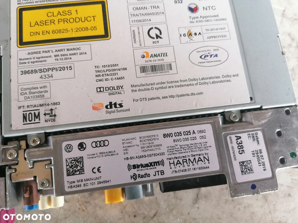 AUDI A4 B9 18r RADIO CD CZYTNIK 608251200805 - 2