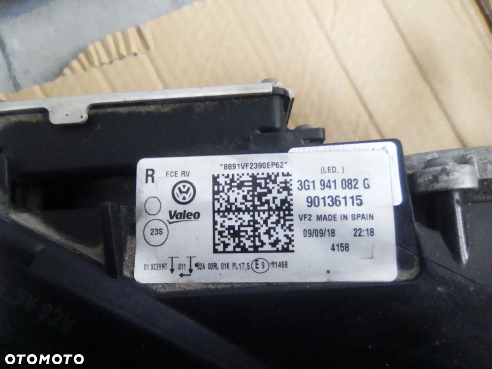 Reflektor Lampa prawa  przód full led Vw Passat B8 2018r. 3G1 941 081 G,3G1 941 082 G - 6