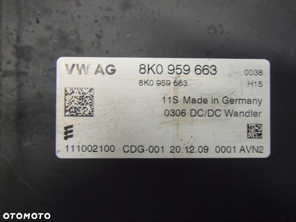MODUŁ STABILIZATOR NAPIĘCIA AUDI A4 B8 A5 8T Q5 8K0959663 - 2