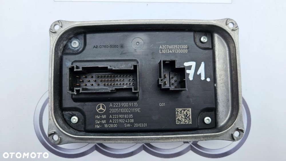 MERCEDES S-KLASA W223 przetwornica LED Moduł  A2239009115 - 6