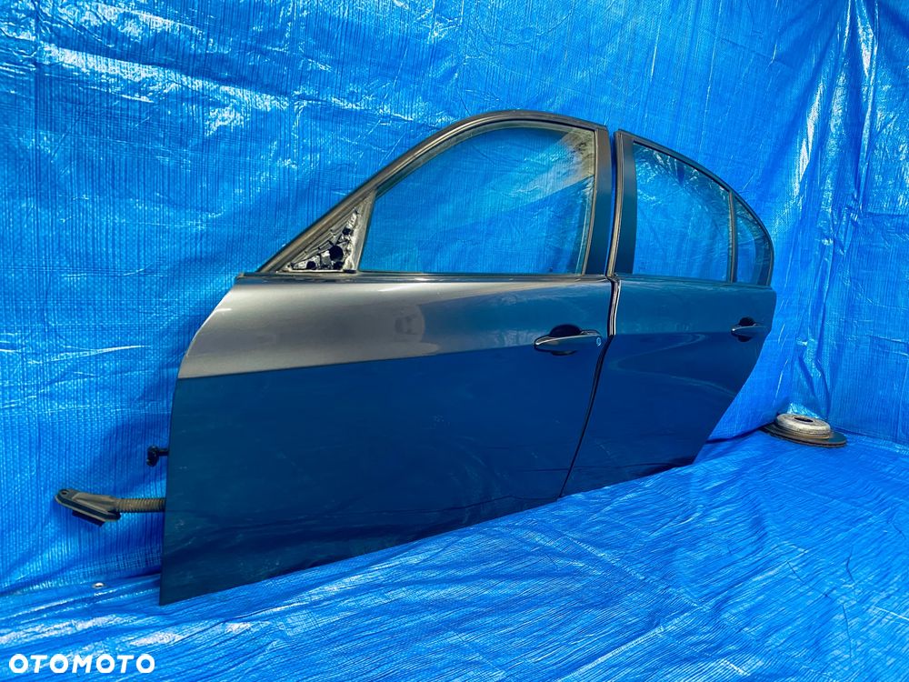 DRZWI LEWE LEWY PRZÓD PRZEDNIE TYŁ TYLNE KOMPLETNE BMW E90 SEDAN 07R ; LAKIER A22 ORYGINAŁ EUROPA - 5