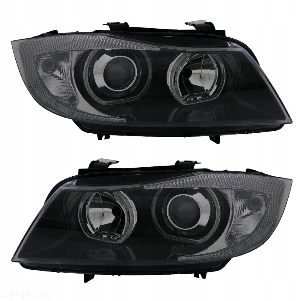 Reflektory Lampy L+R Ringi Angel Eyes LED Soczewka h7 Bmw 3 e90 e91 Lci FL - 2