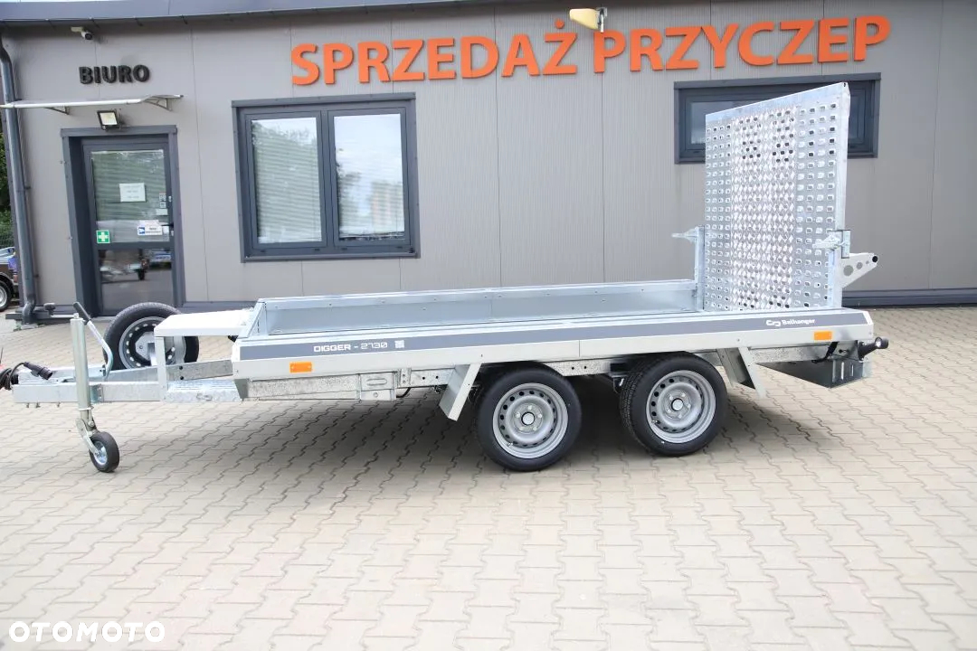 Inny Balhanger DIGGER 2730 Przyczepa pod minikoparkę/sprzęt budowlany 300x155x20cm TRAP WJAZDOWY DMC 2700kg - 6