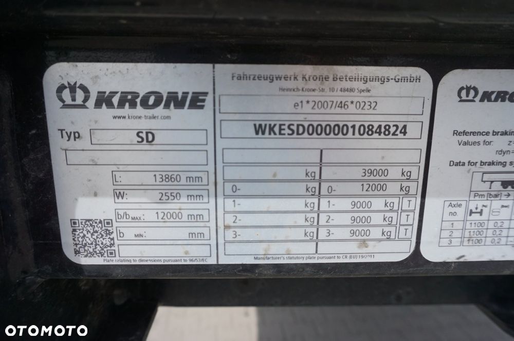 Krone FIRANA OŚ PODNOSZONA DACH PODNOSZONY * 2022 * - 17