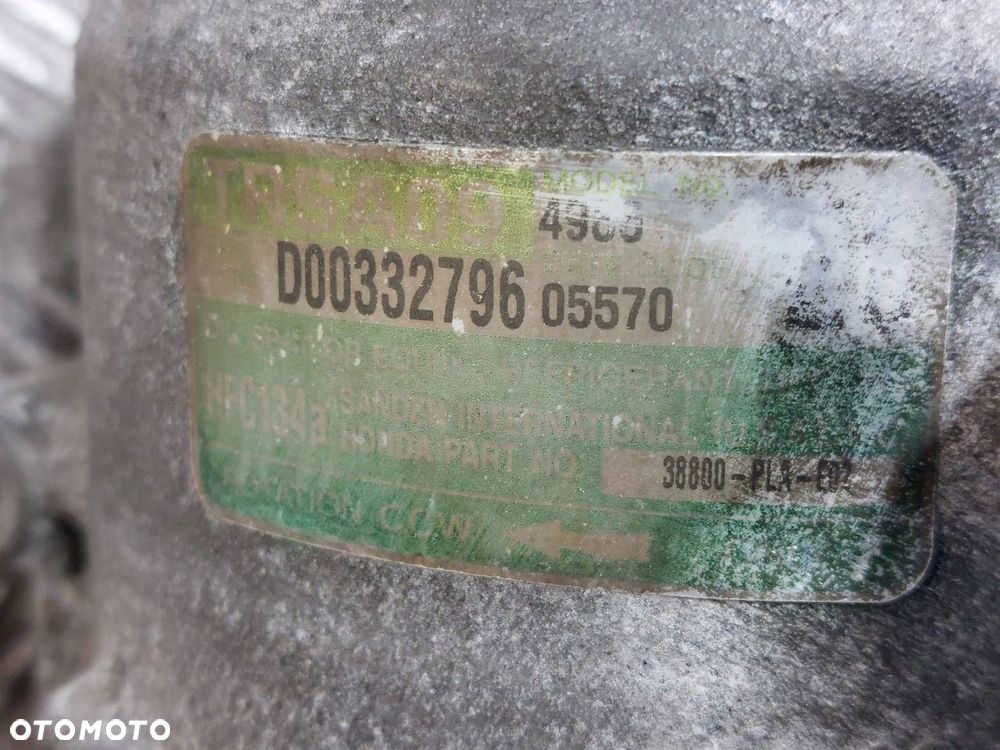 SPRĘŻARKA KOMPRESOR KLIMATYZACJI HONDA CIVIC VII 1.6 16V 38800-PLA-E02 - 5