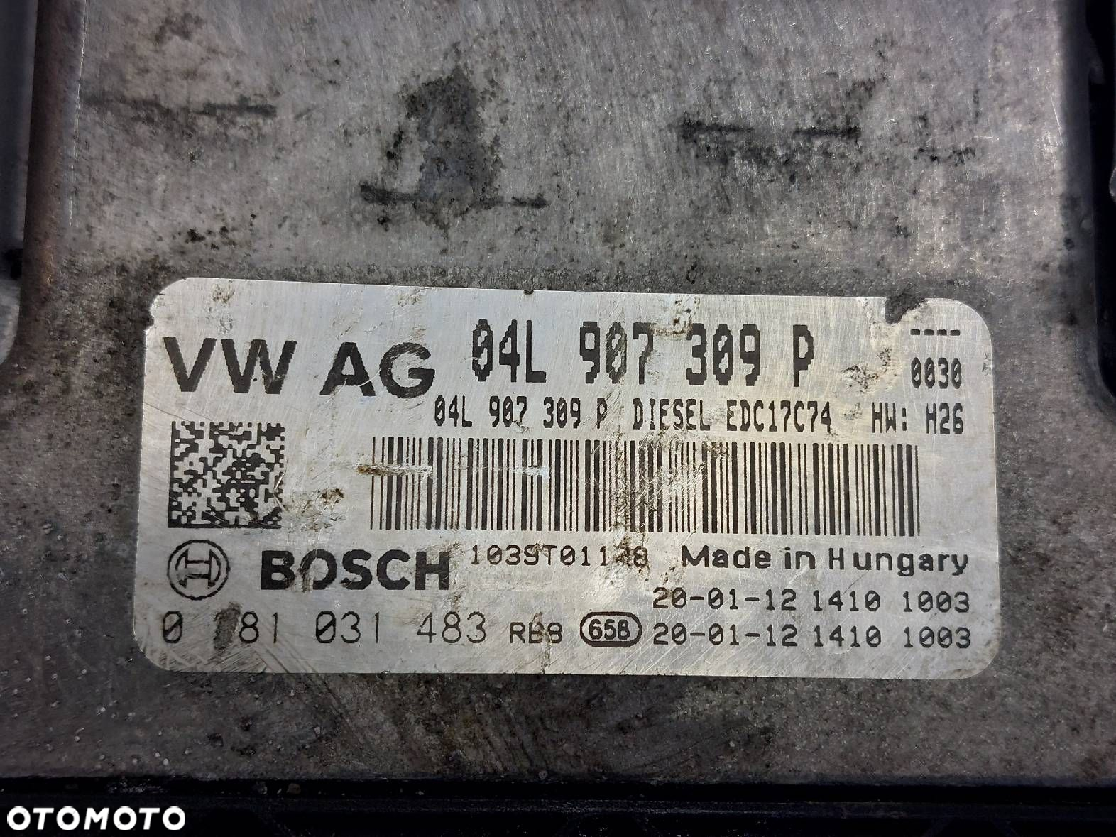 ZESTAW STARTOWY PASSAT B8 2.0 TDI 04L907309P 5Q0937086CF 3G0920320A - 2