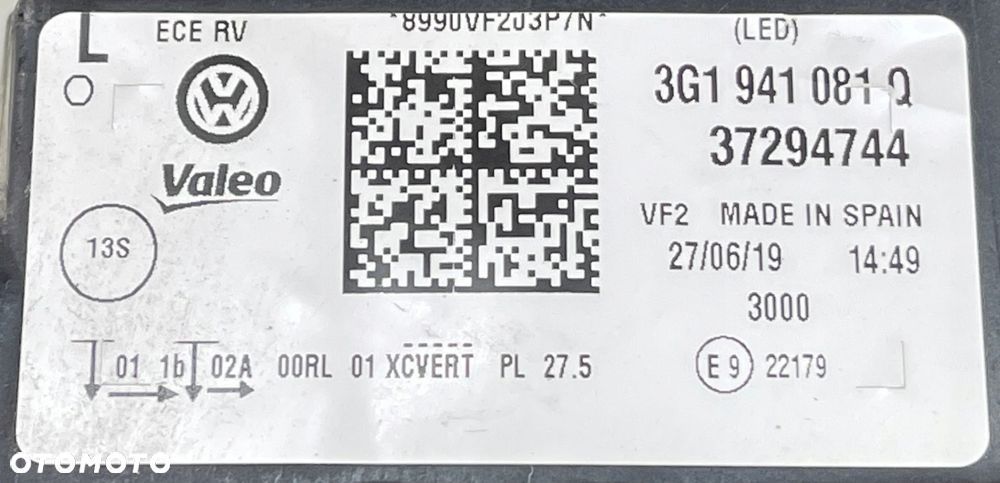 VW PASSAT B8 LIFT 2019- LAMPA FULL LED LEWA PRZÓD 3G1941081Q 27.06.19 - 5