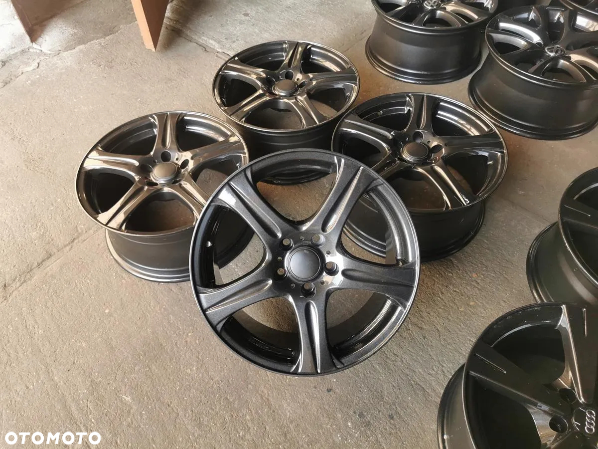 ALU FELGI 5X112 R17 8J ET48 JAK NOWE! PIĘKNY GRAFIT! SKODA SEAT VW AUDI - 2