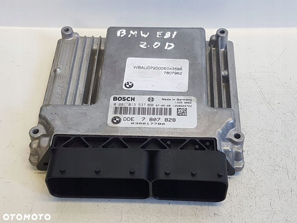 BMW 1 E87 KOMPUTER STEROWNIK SILNIKA DDE7807828 0281013537 - 1