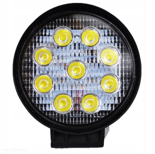 Lampa robocza LED okrągła diody flood 9 IP67 27 W Kubix