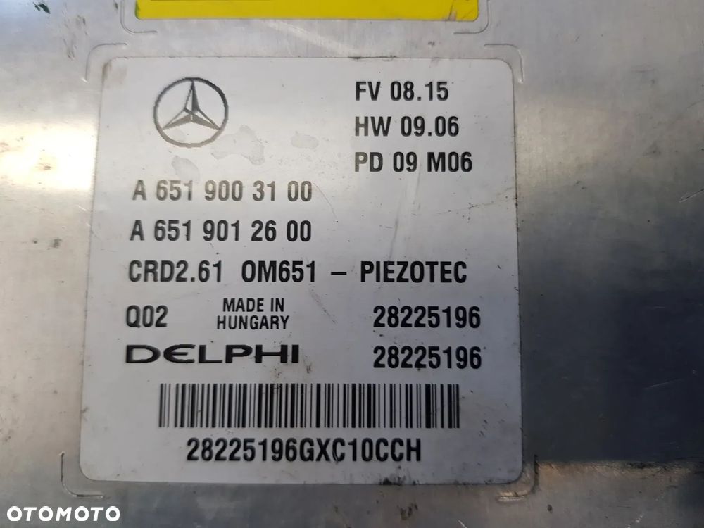 Sterownik komputer silnika ECU MERCEDES GLK W204 W207 W212 W906 SPRINTER W609 VITO VIANO 2.2CDI - 6