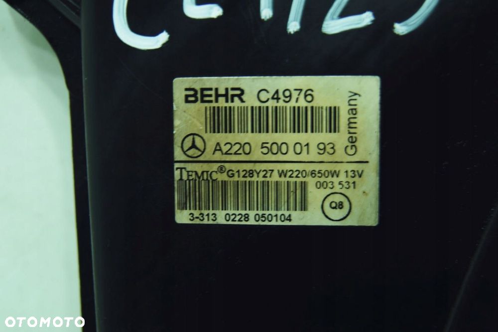 WENTYLATOR CHŁODNICY WODY A2205000193 MERCEDES CL W215 W220 - 3