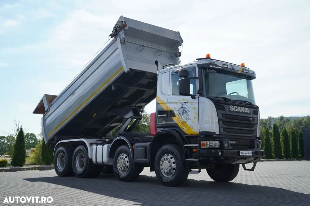 Scania G 440 / 8X4 / BASCULATOR CU 2 LATE / HIDRAULIC LATERAL / CLAPETĂ HIDRAULICĂ / BORDMATIC / CORTINĂ AUTOMATICĂ / AUTOMAT - 7