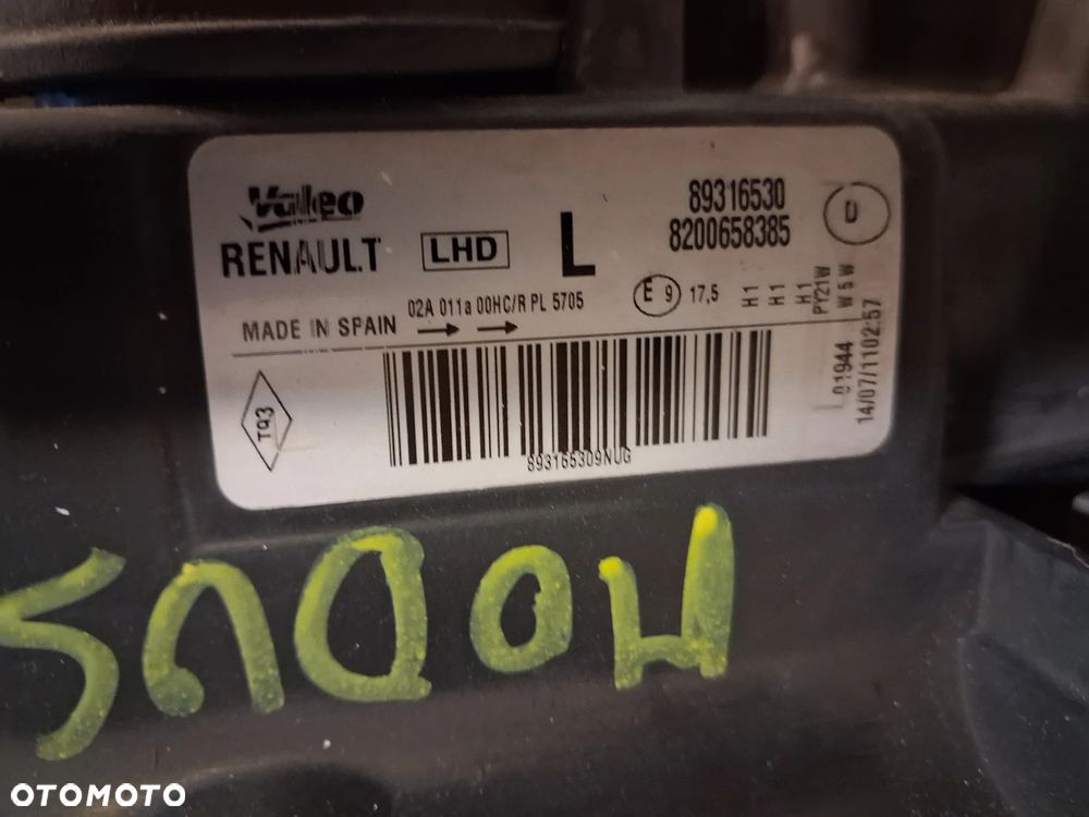Lampa przód RENAULT MODUS LIFT soczewka prawa lewa OE - 3