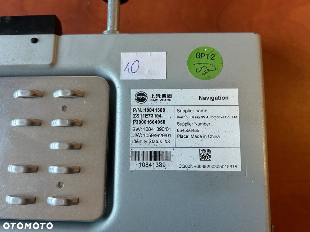 WYŚWIETLACZ EKRAN RADIO NAWIGACJA 10841389 ZS11E73104 MG ZS EV - 3