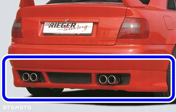 AUDI A4 B5 1994 - RS4-LOOK RIEGER SPOILER DOKŁADKA ZDERZAKA TYŁ 00055036