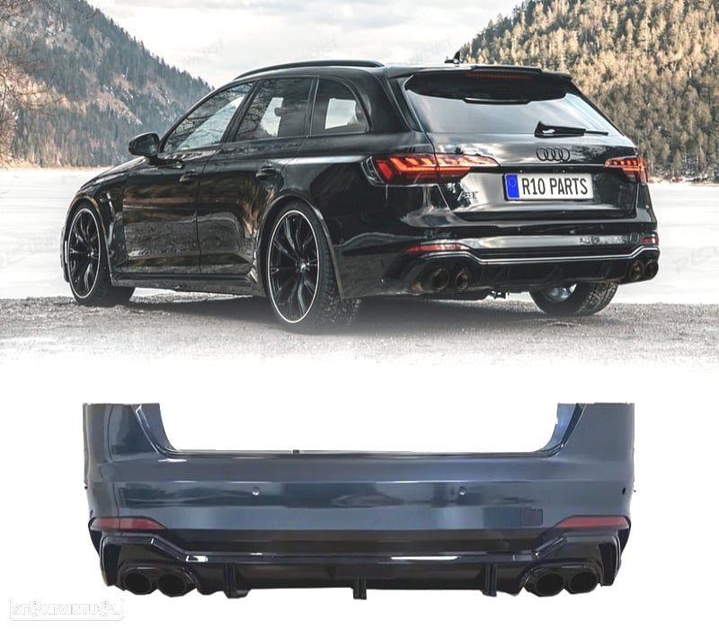 PARACHOQUE TRASEIRO AUDI A4 17-20 LOOK RS4 ABT - 1