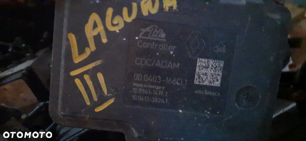 Renault Laguna III FL Pompa ABS Sterownik 2CDC/ADAM 00.0403-166D.1 10.0961-1419.3 10.0613-3826.1 - 2