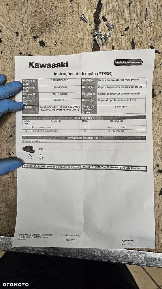 Handbary osłony dłoni Kawasaki Versys 650  217HGS0007A - 13