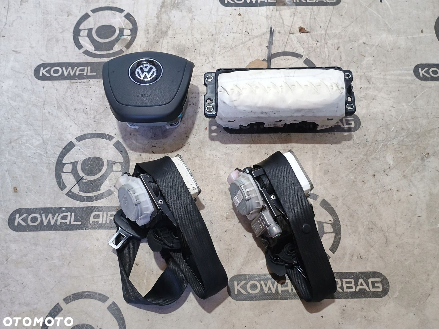 VOLKSWAGEN TOUAREG 2 II CZERWONA NIĆ DESKA AIRBAG PODUSZKI PASY DEMONTAŻ - 10