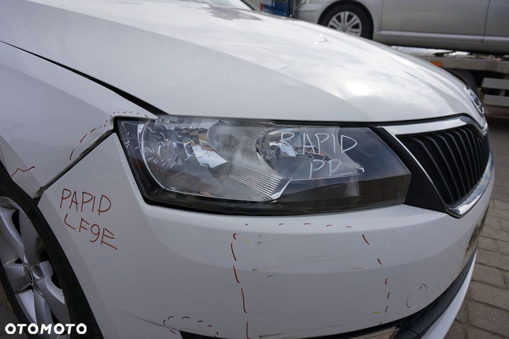 MASKA ZDERZAK BŁOTNIKI LAMPY RAPID NH3 LF9E  SKODA 2012-2019 BIAŁY PRZÓD KOMPLETNY - 28