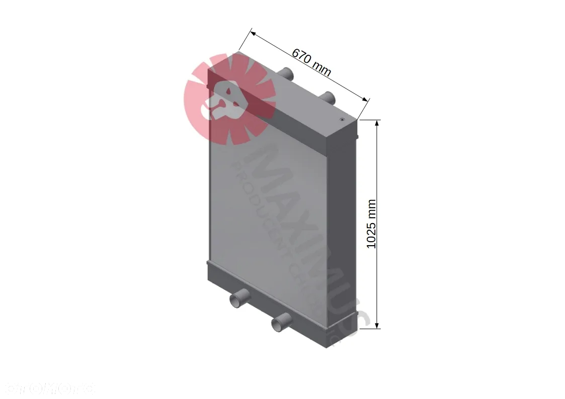 NOWA CHŁODNICA WODY VOLVO A25D A30 T45D 11193466 11196425 - 2