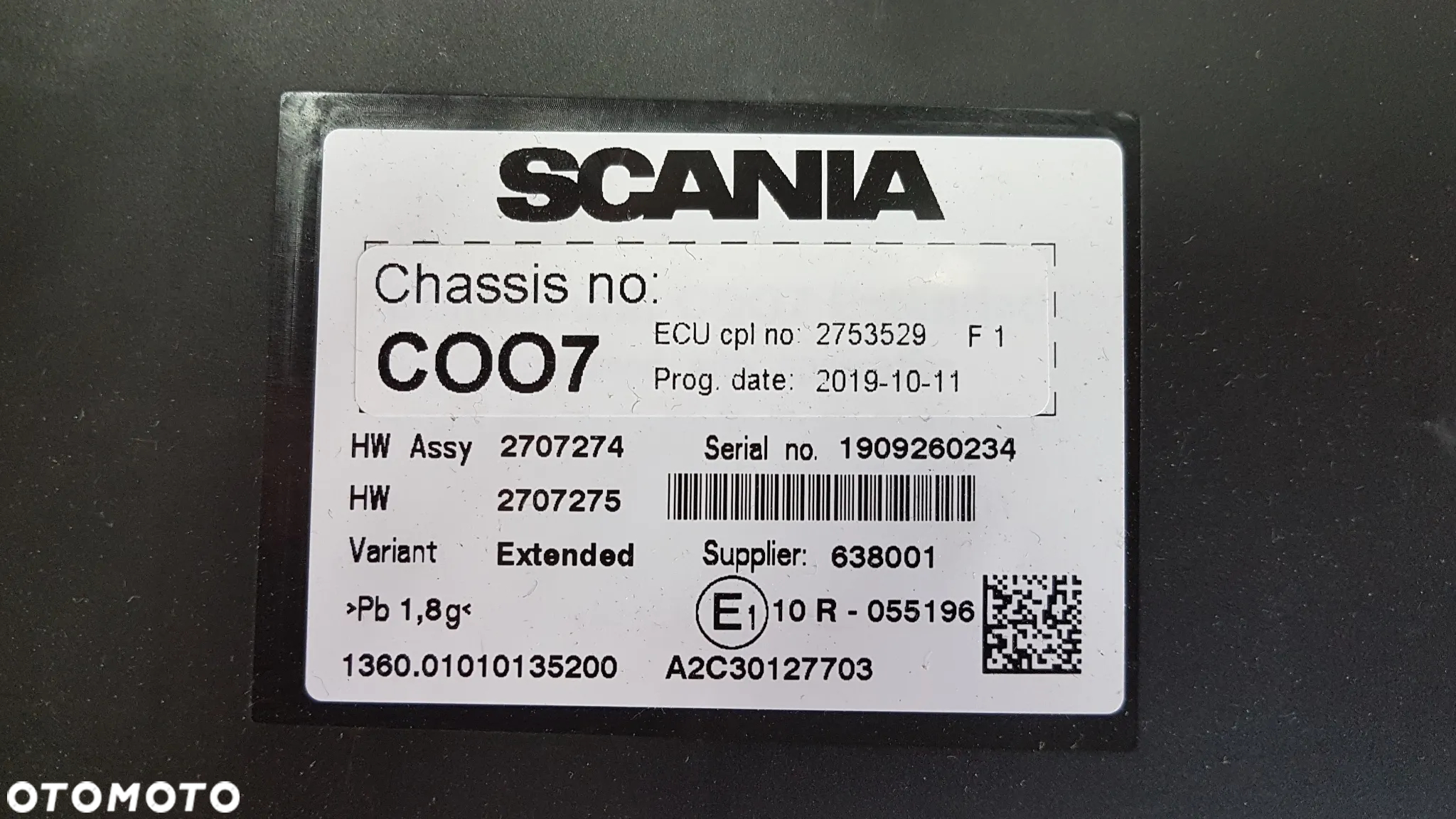 SCANIA MODUŁ STEROWNIK KOORDYNATOR COO7 2753529 - 3