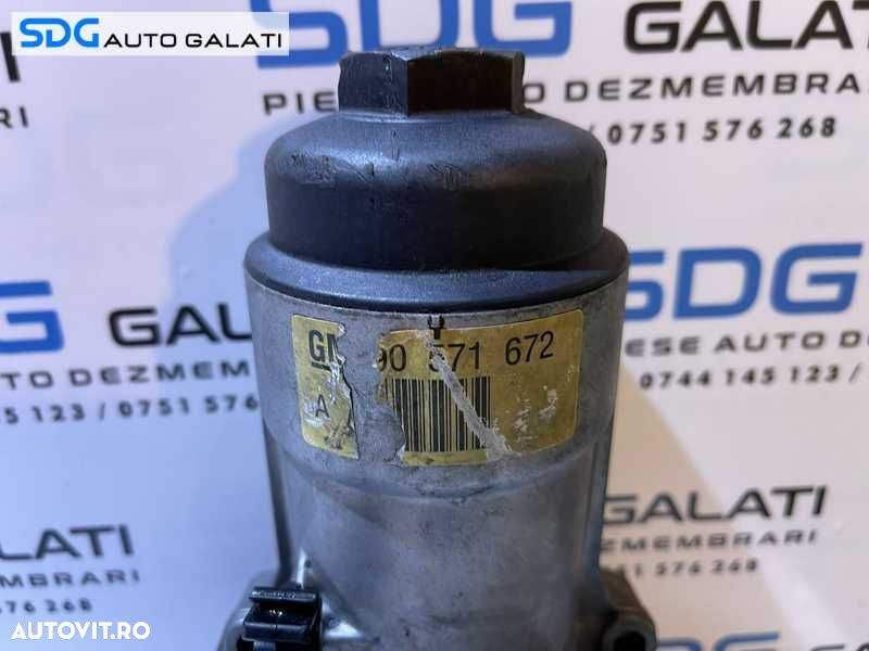 Suport Corp Carcasa Filtru Radiator Termoflot Ulei Opel Vectra C 2.2 DTI 2002 - 2008 Cod 90571672 - 4