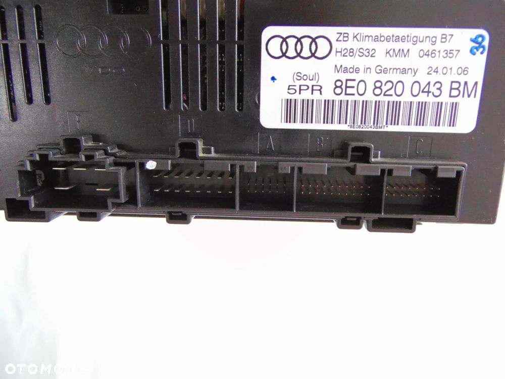 ORYGINAŁ przełącznik panel nawiewu nadmuchu klimatyzacji 8E0820043BM Audi A4 B7 , 04-08r - 8