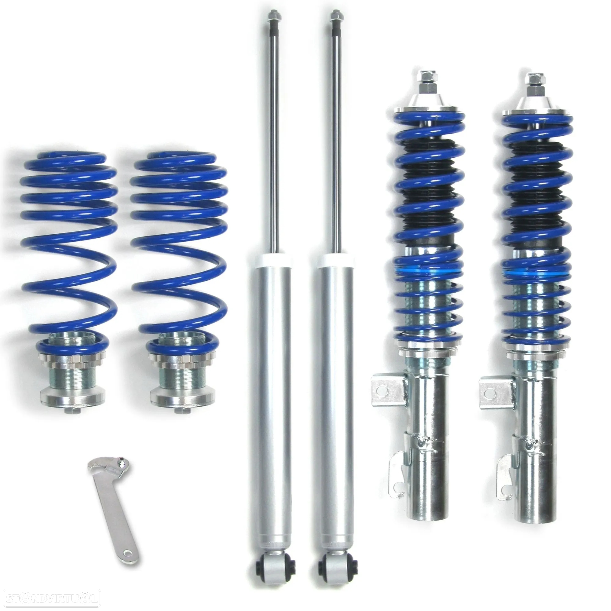 Kit suspenção coilovers JOM BLUE LINE para Audi TT Coupe / Roadster 8N, Seat Leon Cupra R 1M, Skoda Octavia RS 1U. - 2