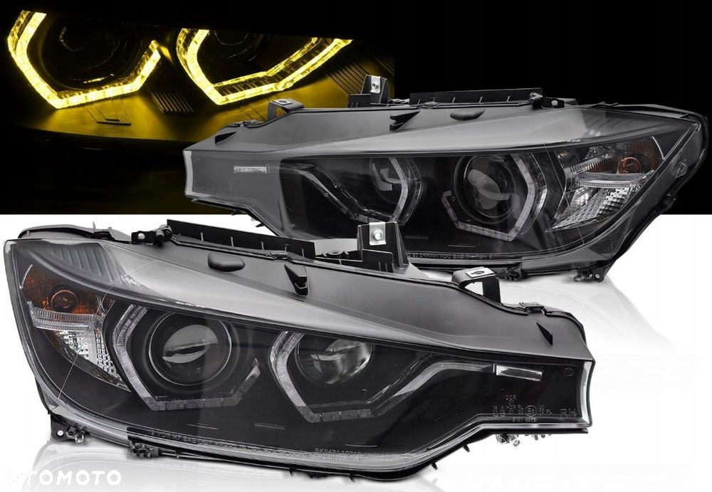 Reflektory Lampy kpl Ringi Angel Engel U Led Yellow Tuning Bmw 3 f30 f31 - 3
