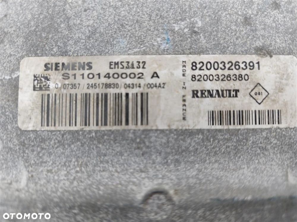 Komputer sterownik silnika Renault Thalia I 1999-2008 1,4 B 8200326391 - 4