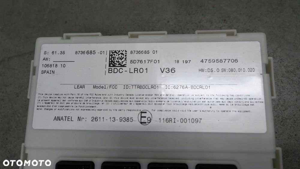 bmw f45 f46 f48 x1 sterownik moduł bdc 8736685 - 2