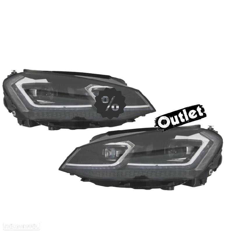 R012837C3 FAROIS VOLKSWAGEN VW GOLF 7 12-17 DRL DINAMICOS PRETO LOOK 7.5 R LINE - 7