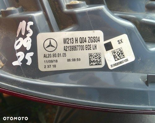 MERCEDES E KLASA SEDAN W213 16+ LAMPA TYLNA LEWA ORYGINAŁ A2139067700 - 11