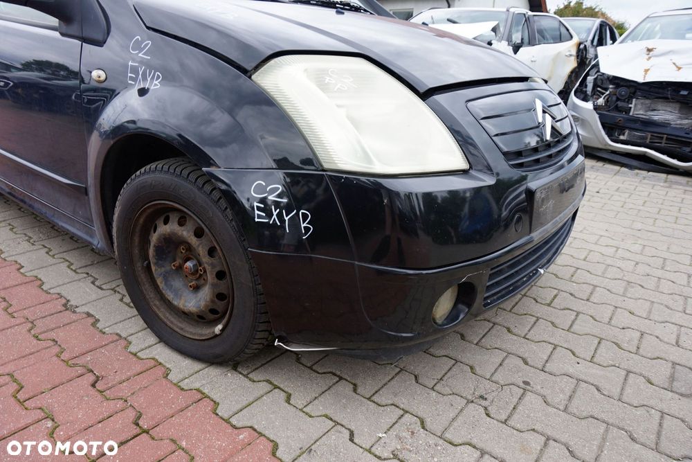 MASKA ZDERZAK BŁOTNIKI LAMPY C2 PH1 EXYB  CITROEN 2003-2005 CZARNY PRZÓD KOMPLETNY - 11